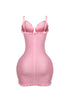 Elizabeth Mesh Tank Cutout Ruffle Mini Dress
